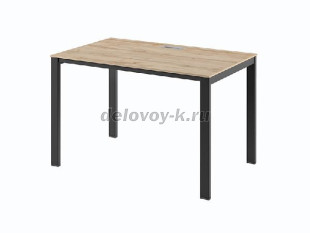 N-20 Стол одинарный на металлокаркасе. 1 кабель-канал. Опоры - трубы 60*30, 50*50, траверсы 30*20 рис1