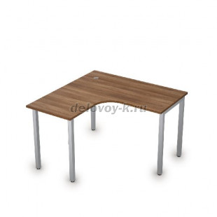 2М.128 Стол криволинейный левый на металлических опорах (1200*1200*750) рис1