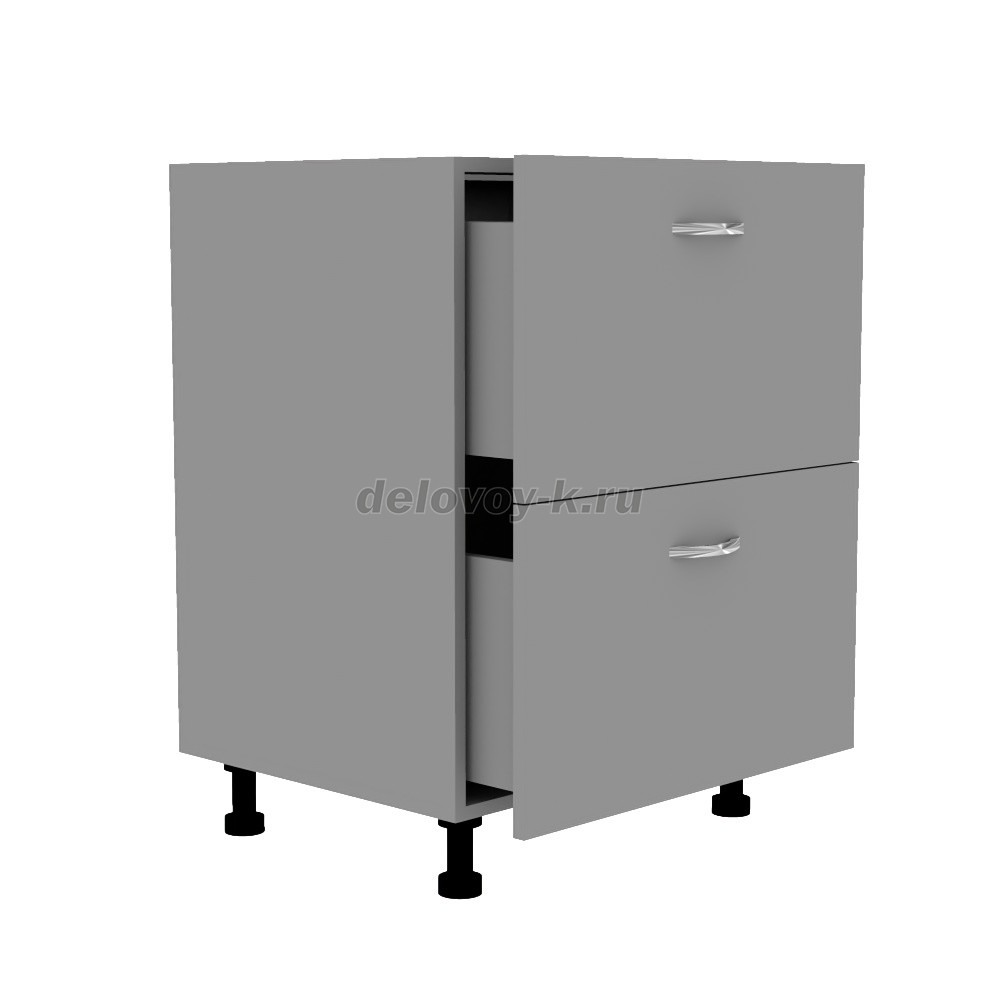 Тумба кухонная с двумя выдвижными ящиками 600*500*720 фото 2