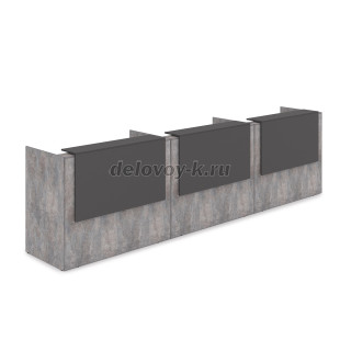 1КР-ДС.003.1 Комплект Ресепшн с фартуком ЛДСП 4264*762*1161 с подсветкой рис4