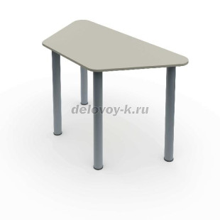 Стол ученический трапеция на круглых опорах МОДУЛЬ 1200*600*760 рис1