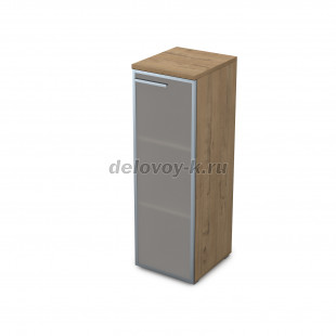 9ПЛ.017.6 Пенал средний со стеклом (400*450*1245) , левый рис2