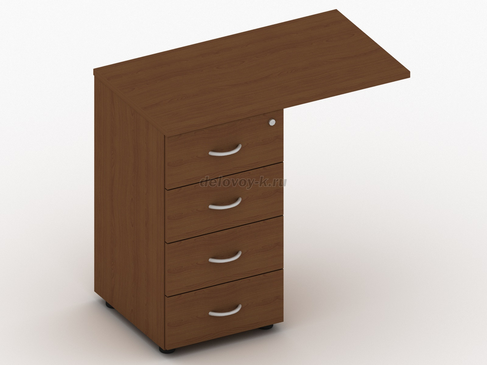 Тумба приставная на 4 ящика и замком верхнего ящика с крышкей 800 ПР-42.04/42.10 фото