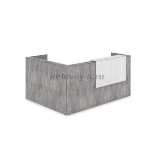 1КР-КЛ.102.1 Комплект Ресепшн с фартуком HPL 2344*1765*1149 с подсветкой рис2