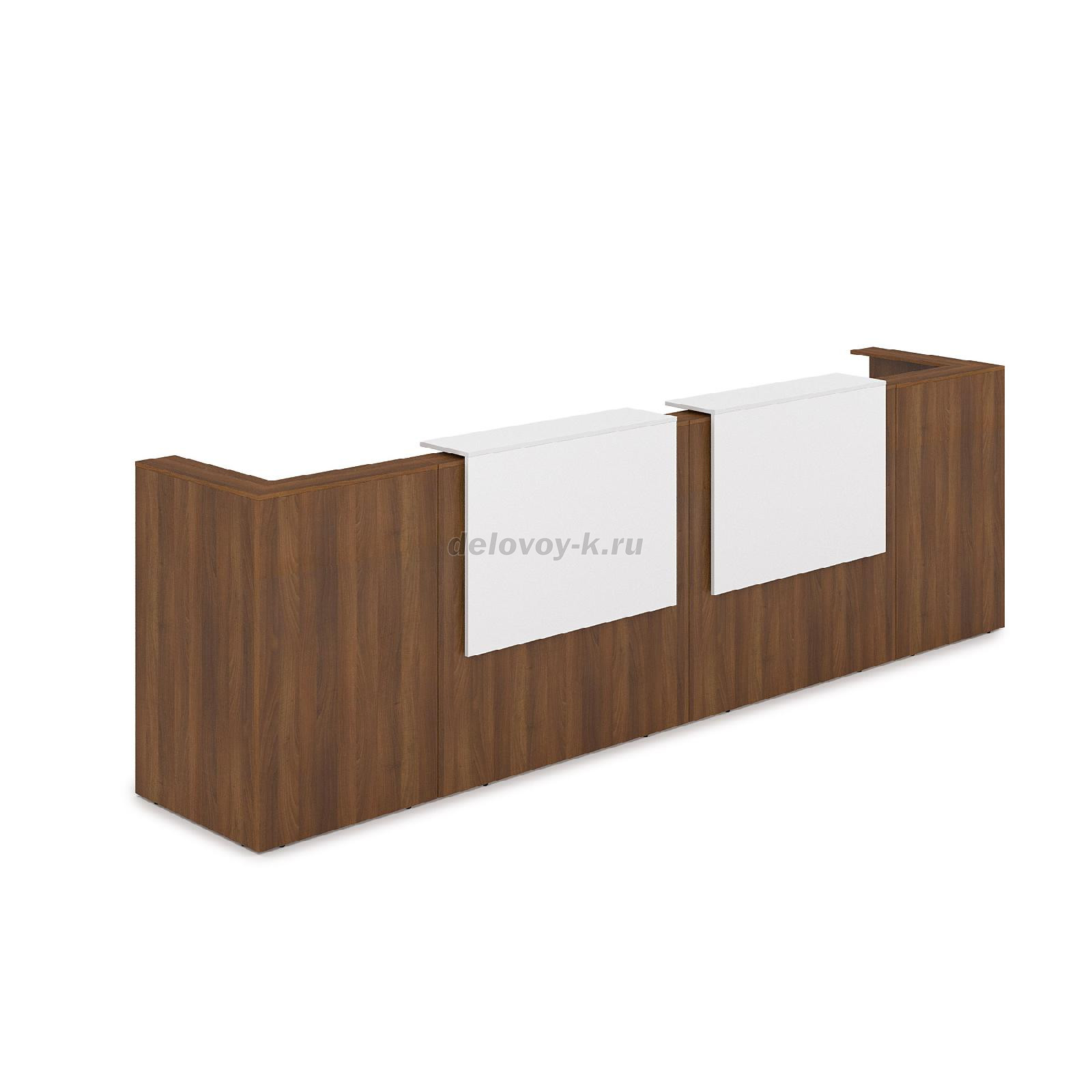 1КР-ДС.202.1 Комплект Ресепшн с фартуком ЛДСП 3854*761*1161 с подсветкой фото