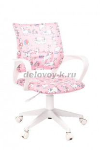 Кресло детское Бюрократ BUROKIDS 1 W крестовина пластик белый рис1