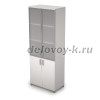 6Ш.005.4 Шкаф для документов высокий со стеклом (800-450-2116) Белый
