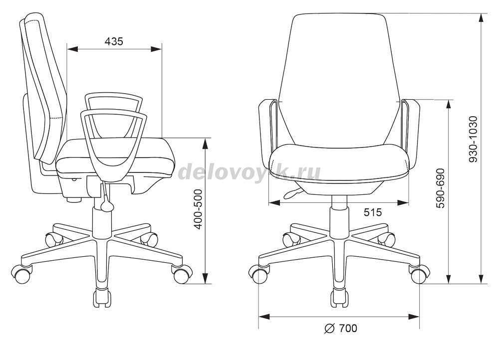 Кресло Бюрократ CH-545 фото 4