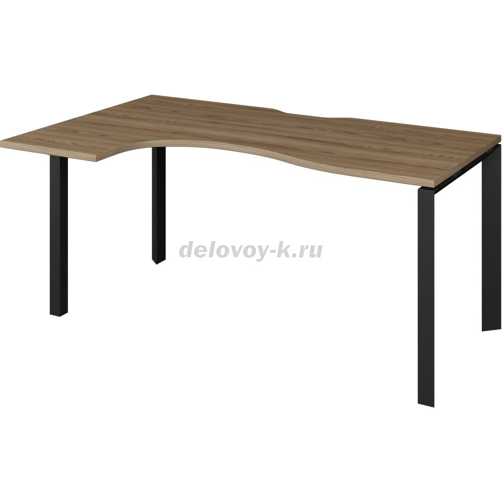 Стол эргономичный левый на металлокаркасе НТМП.П-060 ЛВ  1600*1100*750мм фото