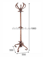 Вешалка напольная В 10Н средне-коричневый_i рис2