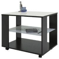 Стол журнальный BeautyStyle 5 венге стекло белое_h рис1