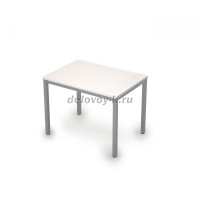 6М.068 Стол рабочий (1200-600-750) Белый_Алюминий матовый рис2