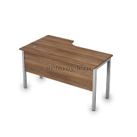 2МД.145 Стол криволинейный прав. (1400*800*750)|шамони темный/алюминий матовый рис1