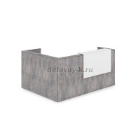 1КР-ДС.102 Комплект Ресепшн с фартуком ЛДСП 2344-1777-1161 без подсветки_Basalt_Белый рис3