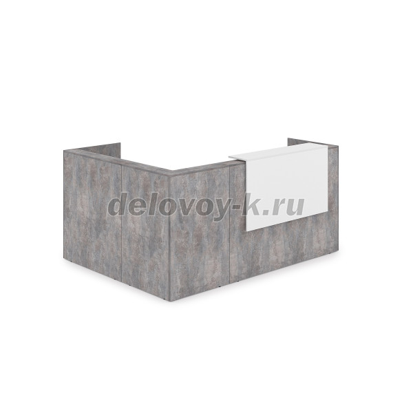 1КР-ДС.102 Комплект Ресепшн с фартуком ЛДСП 2344*1777*1161 без подсветки рис3