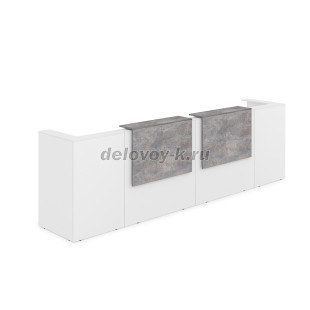 1КР-ДС.202 Комплект Ресепшн с фартуком ЛДСП 3854*761*1161 без подсветки рис4