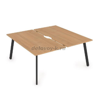 10БДВ.285 Стол системы БЕНЧ сдвоенный, на 2 рабочих места (1800*1635*750) рис1