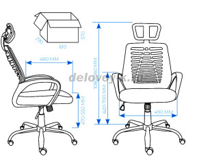 AL 777 Кресло руководителя, ткань/сетка рис3