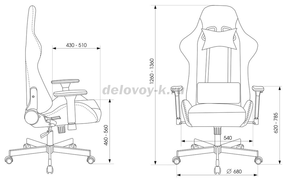 Кресло игровое KNIGHT ARMOR экокожа фото 5