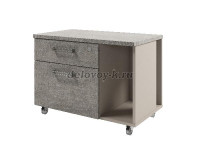 Тумба подкатная, 2 ящика. Верхний ящик с замком. Ниша под системный блок. Собирается на левую и прав рис1