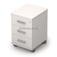 6ТЗ.004 Тумба подкатная с замком (394-454-595) Белый рис2