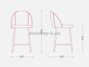 Стул Лурди полубарный СБ22/1-01 рис2
