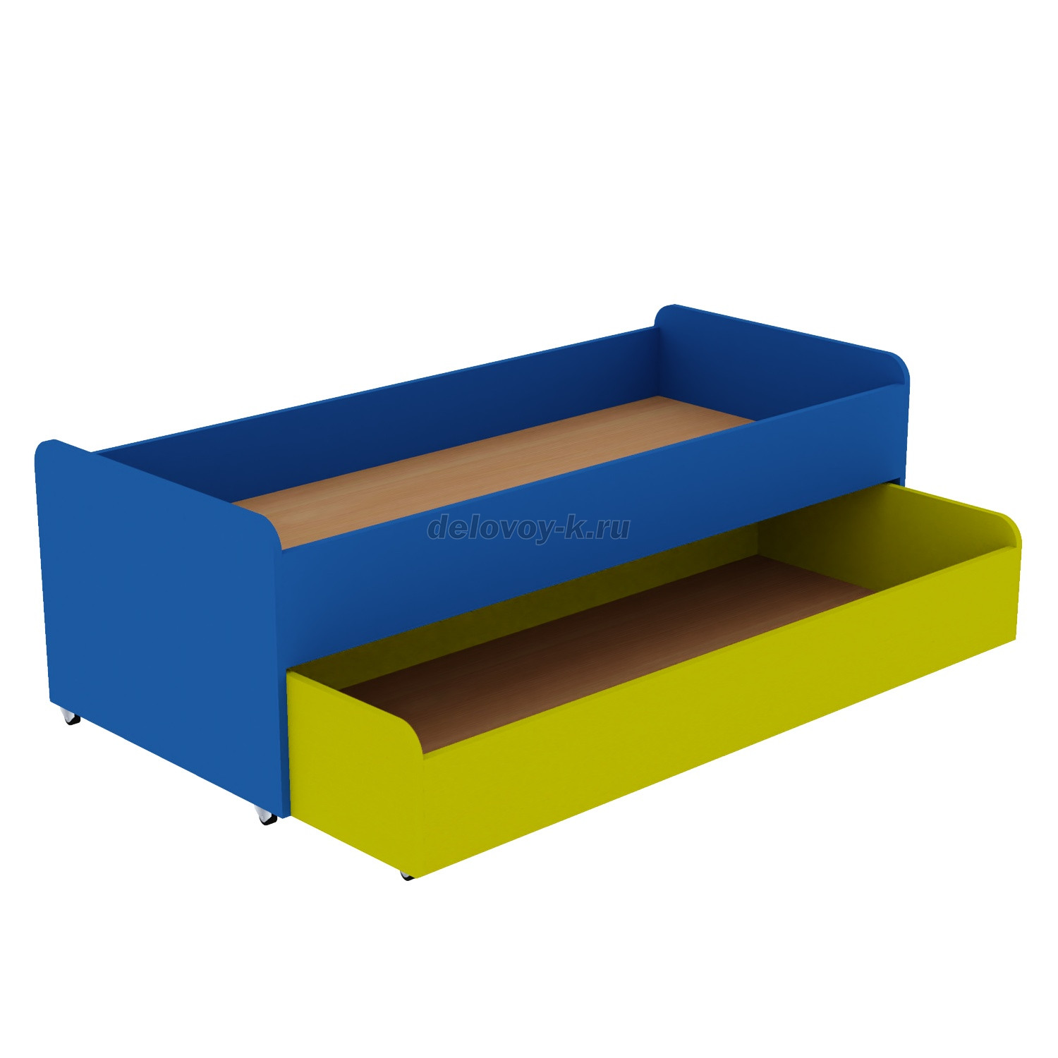 Кровать детская раздвижная двухуровневая КВ-01 1430*650*500 фото