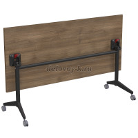 8СР 125 - S Складной прямолинейный стол Simple 1800 - 800 - 750 шамони темный черный 2 рис2