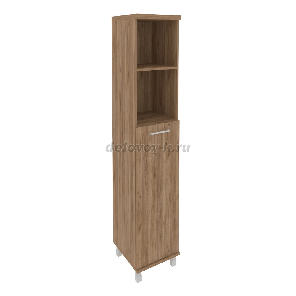 Шкаф высокий узкий левый (1 средняя дверь ЛДСП) KSU-1.6 (L) 401*432*2060 фото