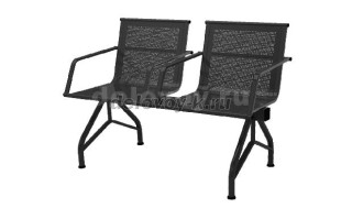 Секция разборная Феррум 2-местная, сиденья металл рис1