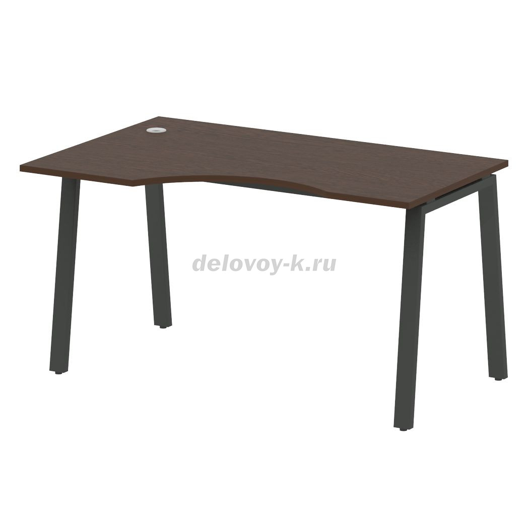 Стол криволинейный левый на А-образном м/к 1400*900*750  БА.СА-2 Л фото