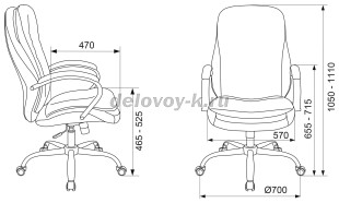 Кресло руководителя Бюрократ T-9950SL Fabric крестовина металл хром рис2