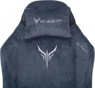 Кресло игровое KNIGHT N1 Fabric с подголовником, крестовина металл рис4