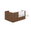 1КР-ДС.102 Комплект Ресепшн с фартуком ЛДСП 2344-1777-1161 без подсветки_Шамони темный_Белый
