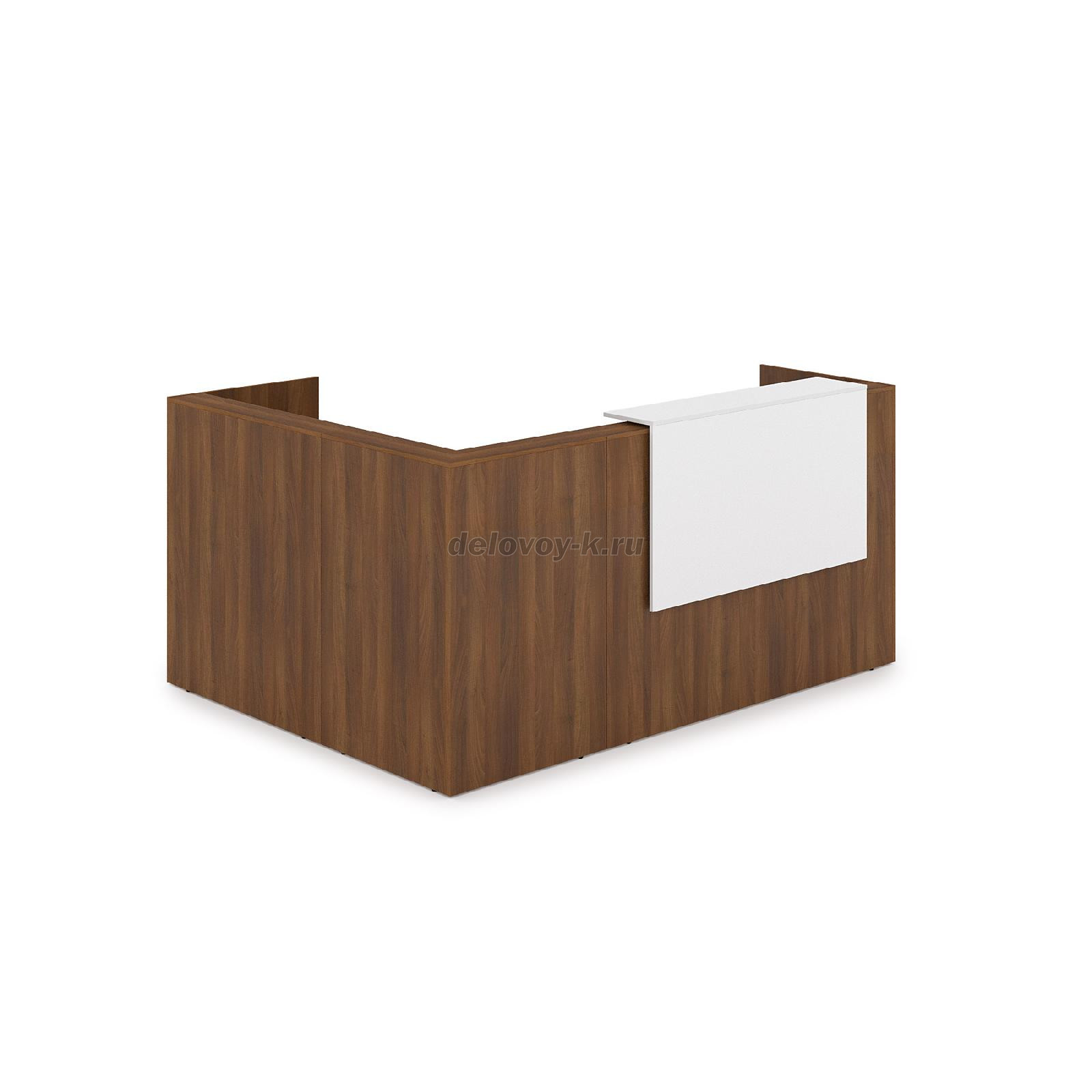 1КР-ДС.102.1 Комплект Ресепшн с фартуком ЛДСП 2344*1777*1161 с подсветкой фото