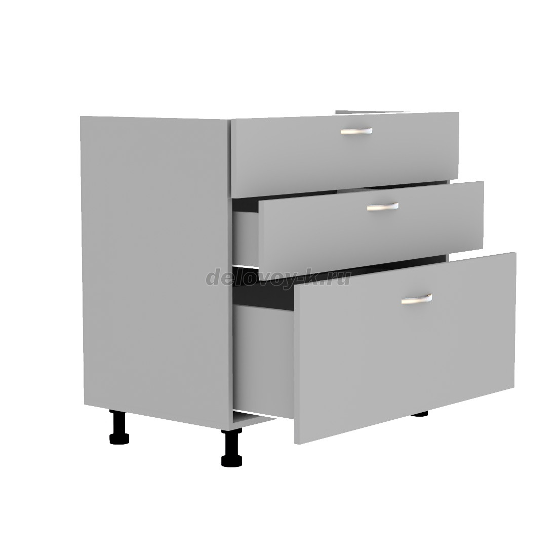 Тумба кухонная с тремя выдвижными ящиками 900*500*720 фото 2