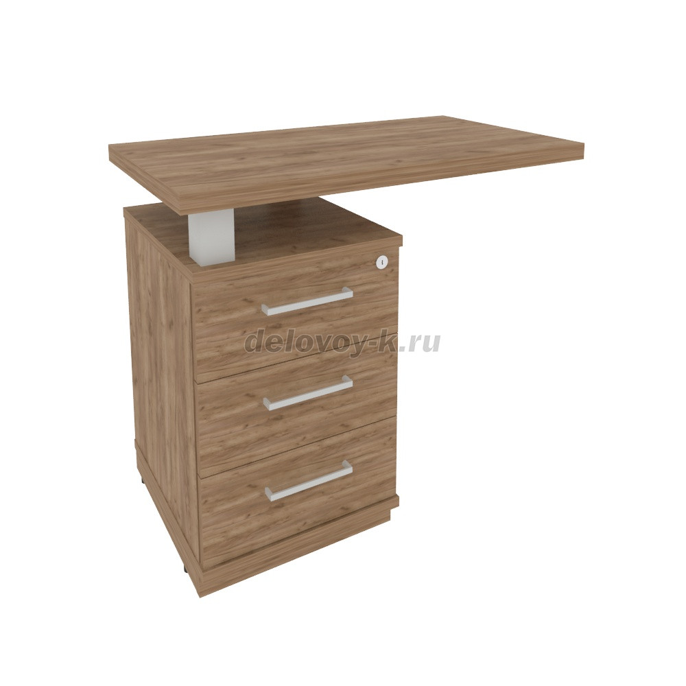 Тумба приставная с топом для прямоугольного стола левая (слево от стола) KTP-1 (L) фото