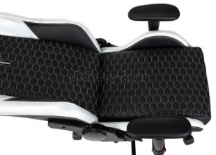 Кресло игровое KNIGHT NEON экокожа соты, подголовник, крестовина металл рис2