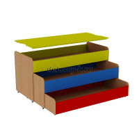 Кровать детская раздвижная трехуровневая с крышкой КВК-02 рис1