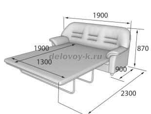 Диван 3-местный раскладной Премьер P3-r рис5