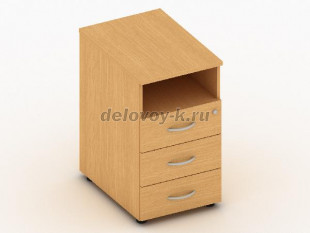 Тумба приставная с нишей и замком верхнего ящика 390х600х750 ПР-42/42.01 рис1