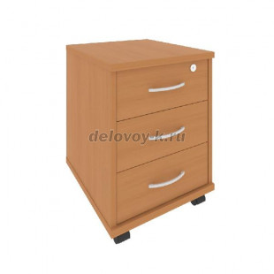 Тумба подкатная (3 ящика фолдинг, с замком) 420*450*556  А.ТМ-3F рис1