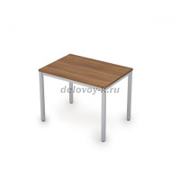 6М.068 Стол рабочий (1200-600-750) Шамони темный_Алюминий матовый рис1