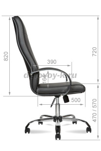 Кресло руководителя М-175 А ХРОМ рис3