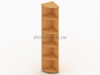Стеллаж угловой высокий 370х370х2030 орех рис1