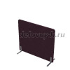 011.МПО.1211 Акустическая мобильная перегородка на стационарных опорах (1200-450-1100) violet_алюминий матовый