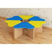 Стол 6-секционный, ЛДСП, "'Ромашка", цветной, группа 1, стандарт рис1