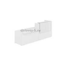 1КРС-КЛ.007 Комплект Ресепшн с фартуком HPL 2832-901-1149 без подсветки_Белый_Белый глянец рис5