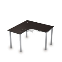 2М.128 Стол криволинейный лев. (1200-1200-750) венге_алюминий матовый рис4