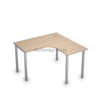 2М.129 Стол криволинейный прав. (1200-1200-750) New дуб_алюминий матовый рис2